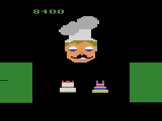 Cakewalk (Atari 2600) screenshot: Game over. Here is my score.