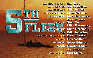 5th Fleet (DOS) screenshot: Credits Screen