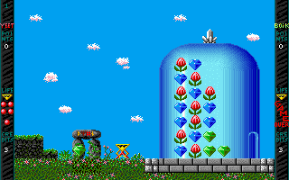 Boppin' (DOS) screenshot: First level.