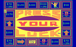 Press Your Luck (DOS) screenshot: Title screen