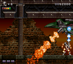 Rendering Ranger R² (SNES) screenshot: Large enemies