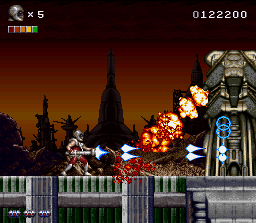 Rendering Ranger R² (SNES) screenshot: Second stage
