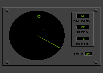 GATO (Atari 8-bit) screenshot: The radar.