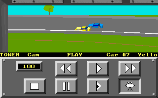Bill Elliott's NASCAR Challenge (DOS) screenshot: Another look at the VCR functions