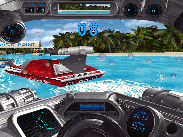 Speedboat Attack (Windows) screenshot: Track in tropics