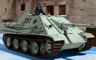 Campaign (DOS) screenshot: Nazi tank lay an ambush...