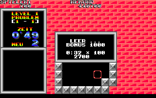 Brix (DOS) screenshot: Level completed