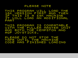 Jungle Fever (ZX Spectrum) screenshot: Loading Screen.