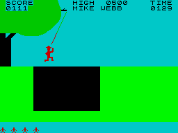Jungle Fever (ZX Spectrum) screenshot: ...which obviously...