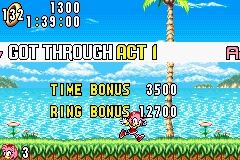 Sonic Advance (Game Boy Advance) screenshot: Finished... Well.. Act I at least :)