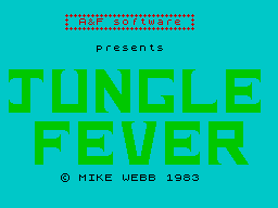 Jungle Fever (ZX Spectrum) screenshot: Title Screen.