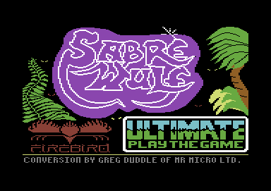 Sabre Wulf (Commodore 64) screenshot: Loading screen