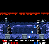 Terminator 2: Judgment Day (Game Gear) screenshot: Avoid shooting the humans.