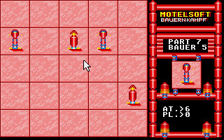 Bauernkampf (Atari ST) screenshot: It is my turn: so this is a very promising position!