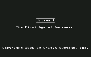 Ultima I (Commodore 64) screenshot: Title screen