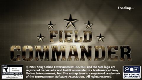 Field Commander (PSP) screenshot: Title screen