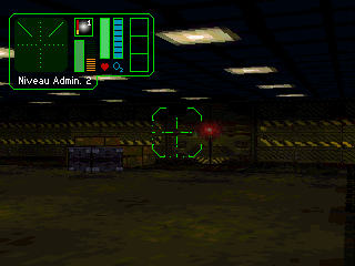 Defcon 5 (DOS) screenshot: Entering Administration level 2.