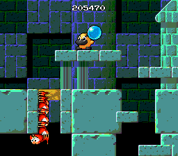 Liquid Kids (TurboGrafx-16) screenshot: Demon's Castle