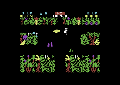 Sabre Wulf (Commodore 64) screenshot: That's about to bite me from behind