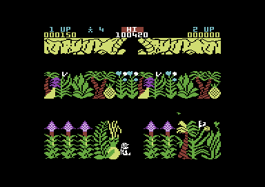 Sabre Wulf (Commodore 64) screenshot: A T-junction
