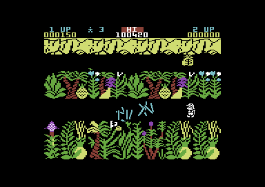 Sabre Wulf (Commodore 64) screenshot: Find the way to the money