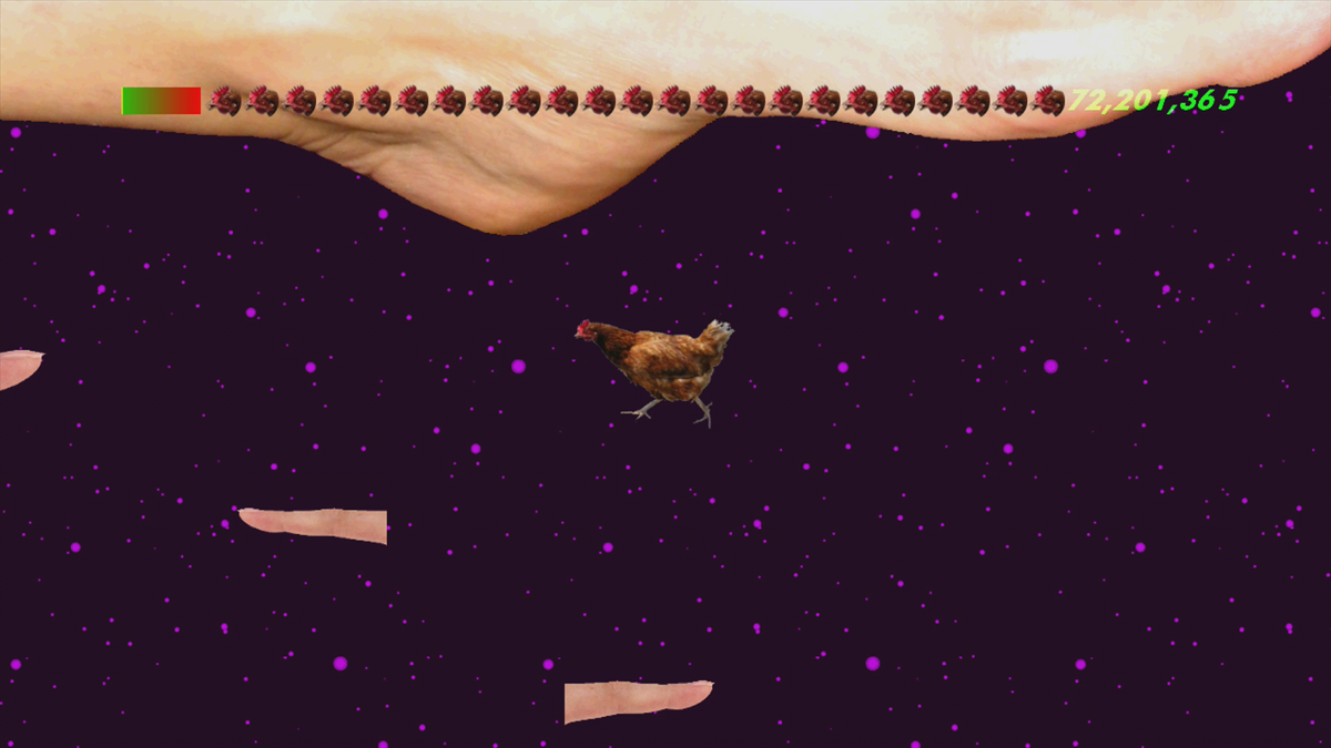 The Chickening (Xbox 360) screenshot: Moving platforms (Trial version)