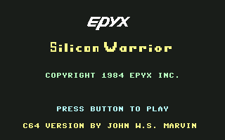 Screenshot of Silicon Warrior (Commodore 64, 1983) - MobyGames