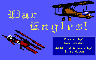 War Eagles (DOS) screenshot: Title screen (EGA)