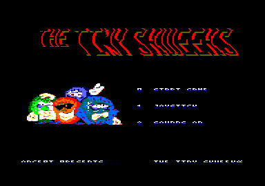 The Brainies (Amstrad CPC) screenshot: Main menu