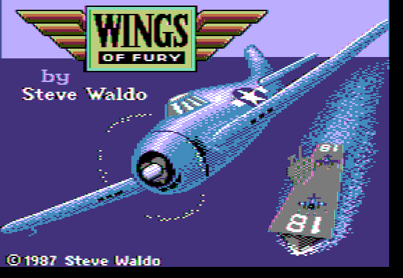 Wings of Fury (Apple II) screenshot: Title screen.