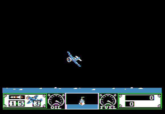 Wings of Fury (Apple II) screenshot: Turn around.