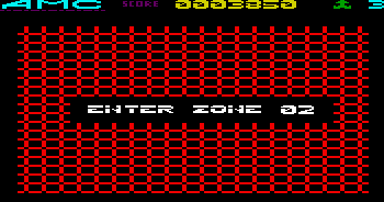 Attack of the Mutant Camels (VIC-20) screenshot: Enter zone 02