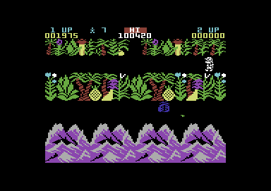 Sabre Wulf (Commodore 64) screenshot: The purple bits border the whole game