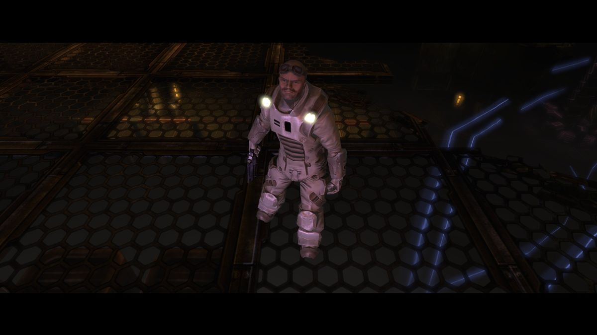 Alien Breed 3: Descent (Windows) screenshot: Game hero Conrad.