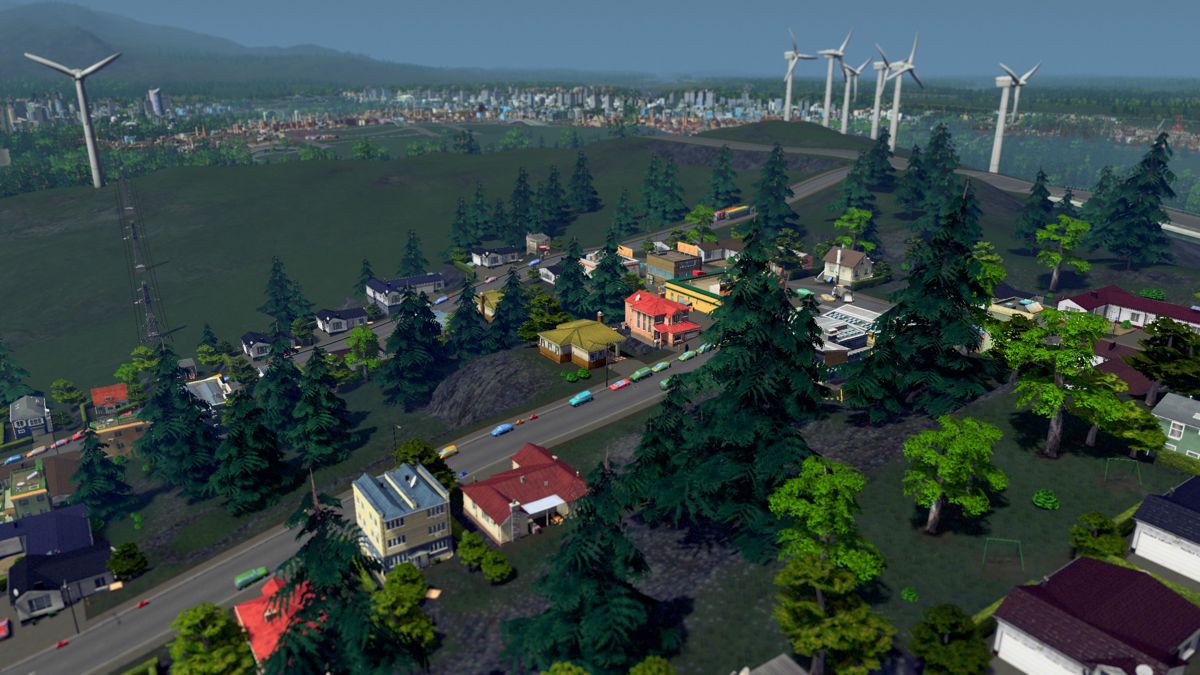 Cities: Skylines (Windows) screenshot: Remote suburbs
