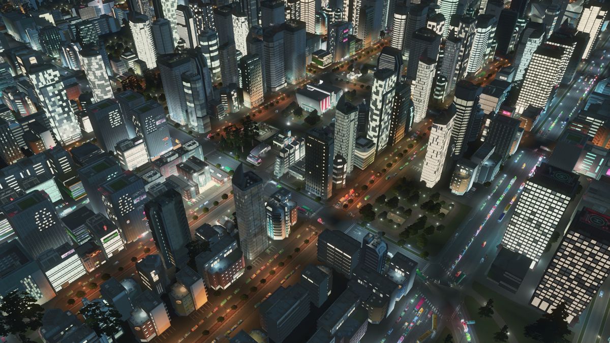 Cities: Skylines (Windows) screenshot: Concrete jungle