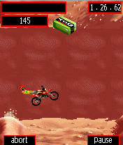 MX Unleashed (J2ME) screenshot: Perform stunts while in the air.
