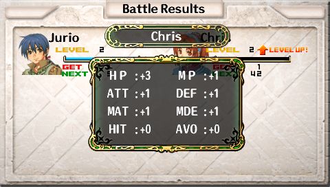 The Legend of Heroes II: Prophecy of the Moonlight Witch (PSP) screenshot: Battle Results and Level Up