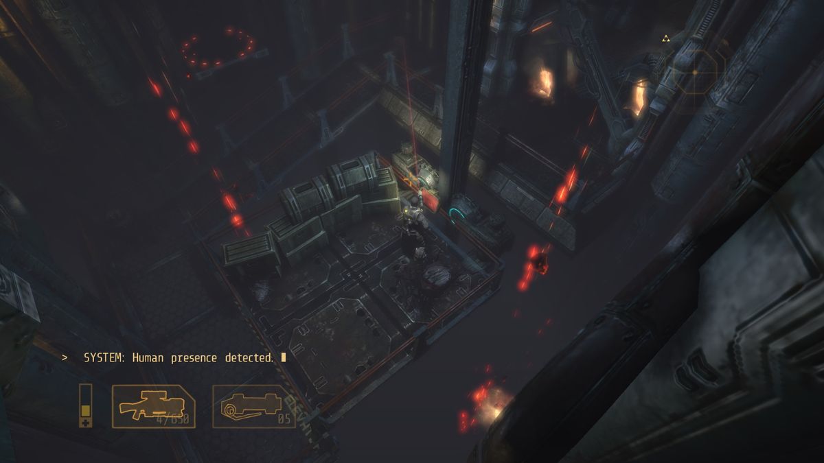 Alien Breed 3: Descent (Windows) screenshot: Elevator.
