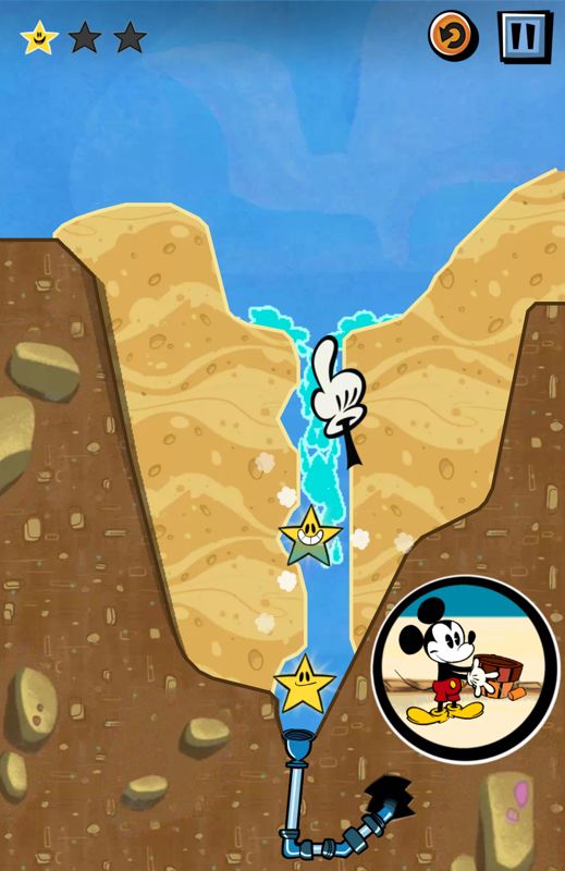 Where's My Mickey? (Android) screenshot: Practising the game mechanics in an easy level (free version).