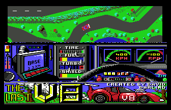 The Last V8 (Commodore 64) screenshot: Slowly, slowly...