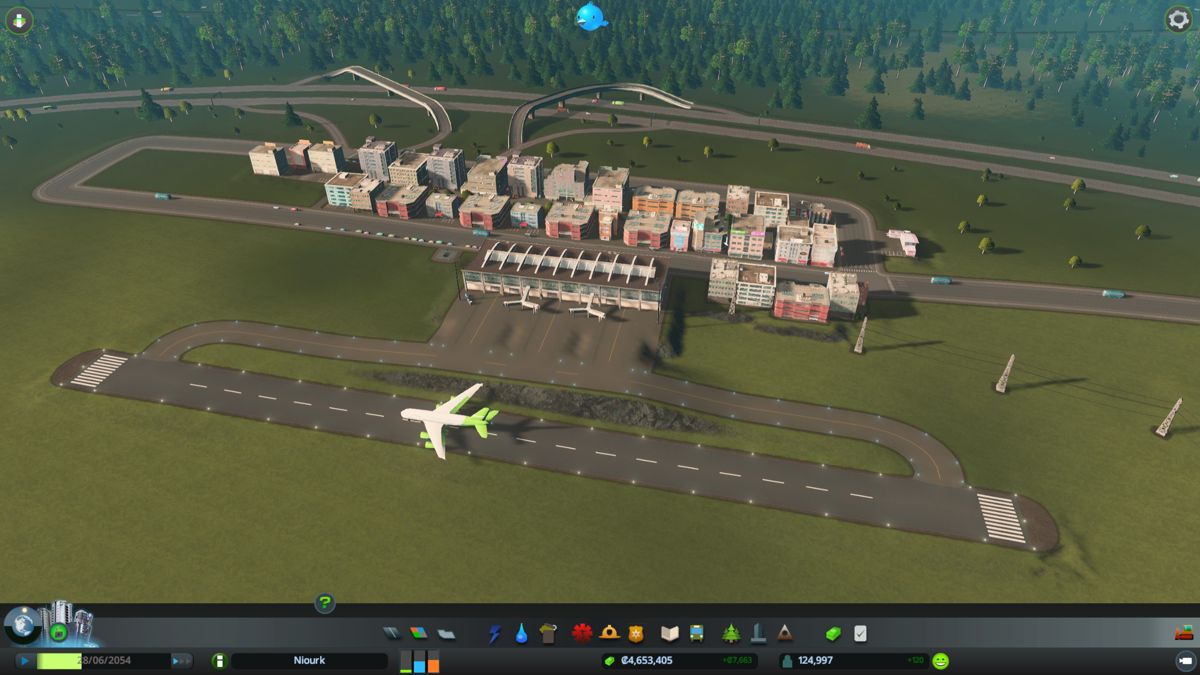 Cities: Skylines (Windows) screenshot: The airport