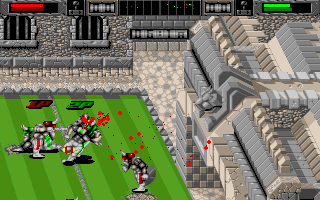 Brutal Sports Football (DOS) screenshot: This is where the "Brutal" part comes in.