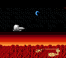 Total Recall (NES) screenshot: Quaid travels to the red planet