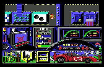 The Last V8 (Commodore 64) screenshot: Blew up