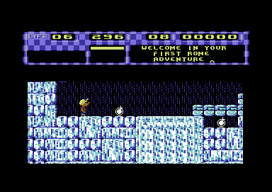 P. P. Hammer and His Pneumatic Weapon (Commodore 64) screenshot: Starting the first level.