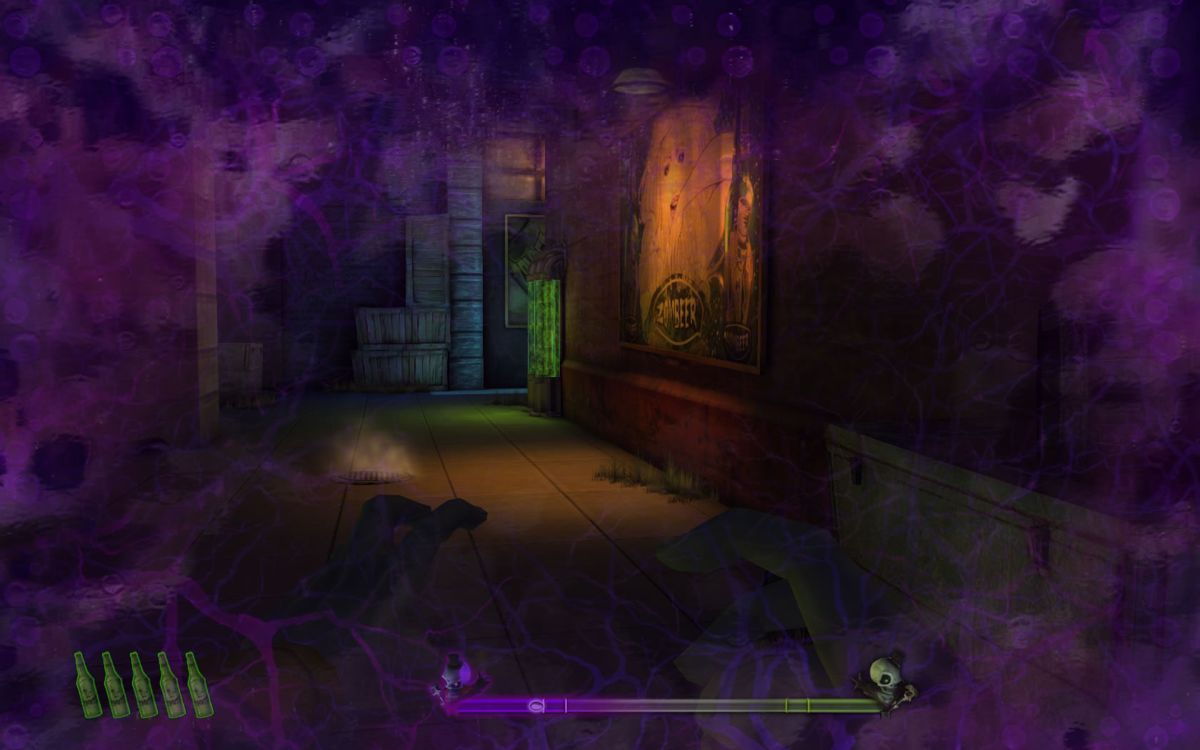 Zombeer (Windows) screenshot: If you do not drink enough zombeer you turn into a zombie.