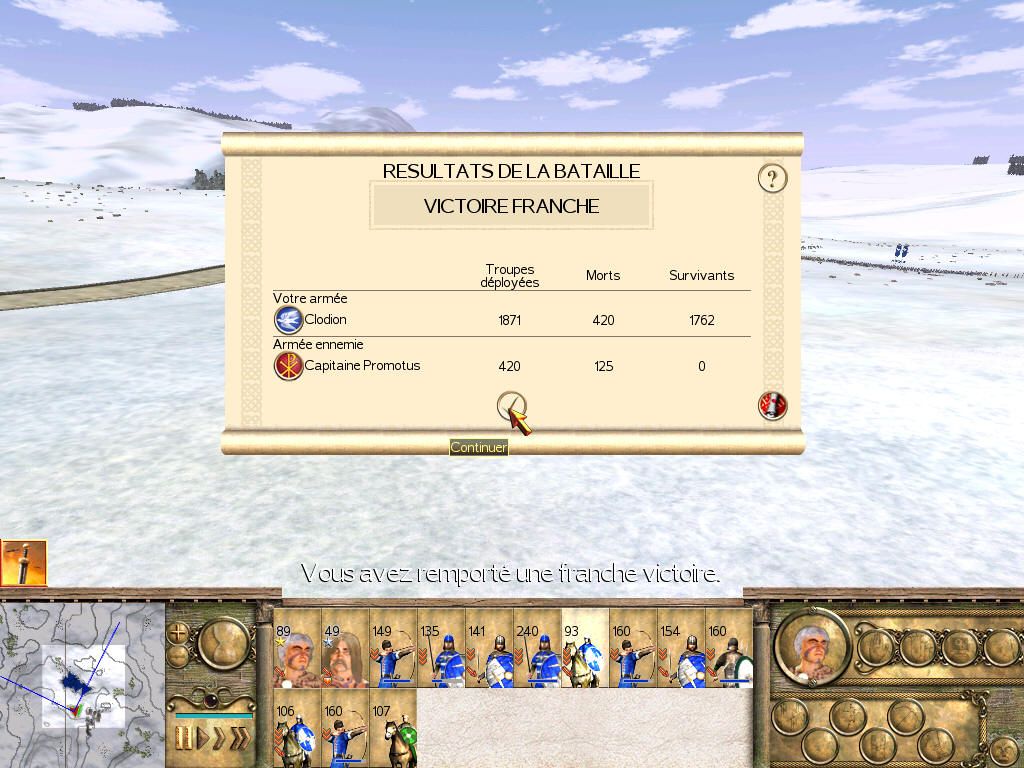 Rome: Total War - Barbarian Invasion (Windows) screenshot: An easy victory