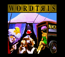 Wordtris (SNES) screenshot: Title screen