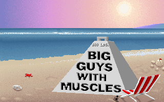 Wacky Funsters! The Geekwad's Guide to Gaming (DOS) screenshot: Big Guys with Muscles Title...